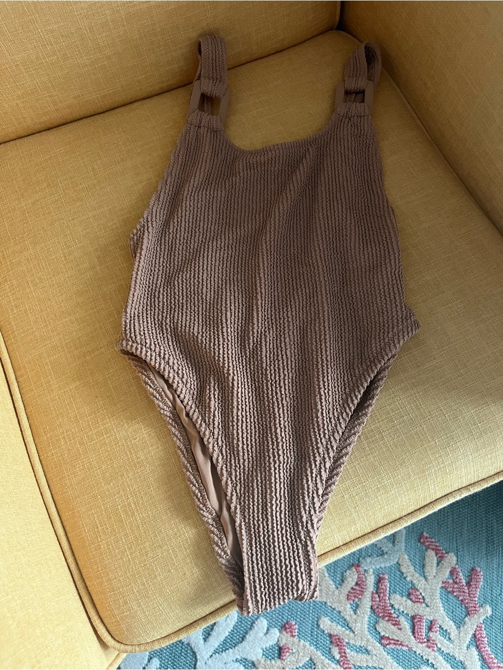 Aerie Crinkle Scoop Neck Cheeky One Piece Swimsuit Size XS